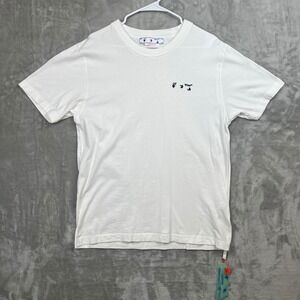 OFF WHITE Logo Graphic T Shirt White Men's Short Sleeve Tee